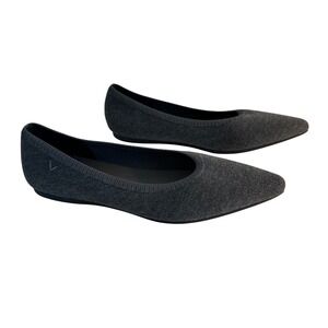 Vivaia Aria Pointed Ballet‎ Flats Size 42 US 10.5 Gray Cushioned Comfort Classic